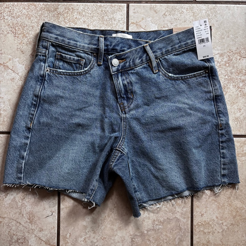 Pacsun High Rise Relaxed Denim Cutoff Shorts